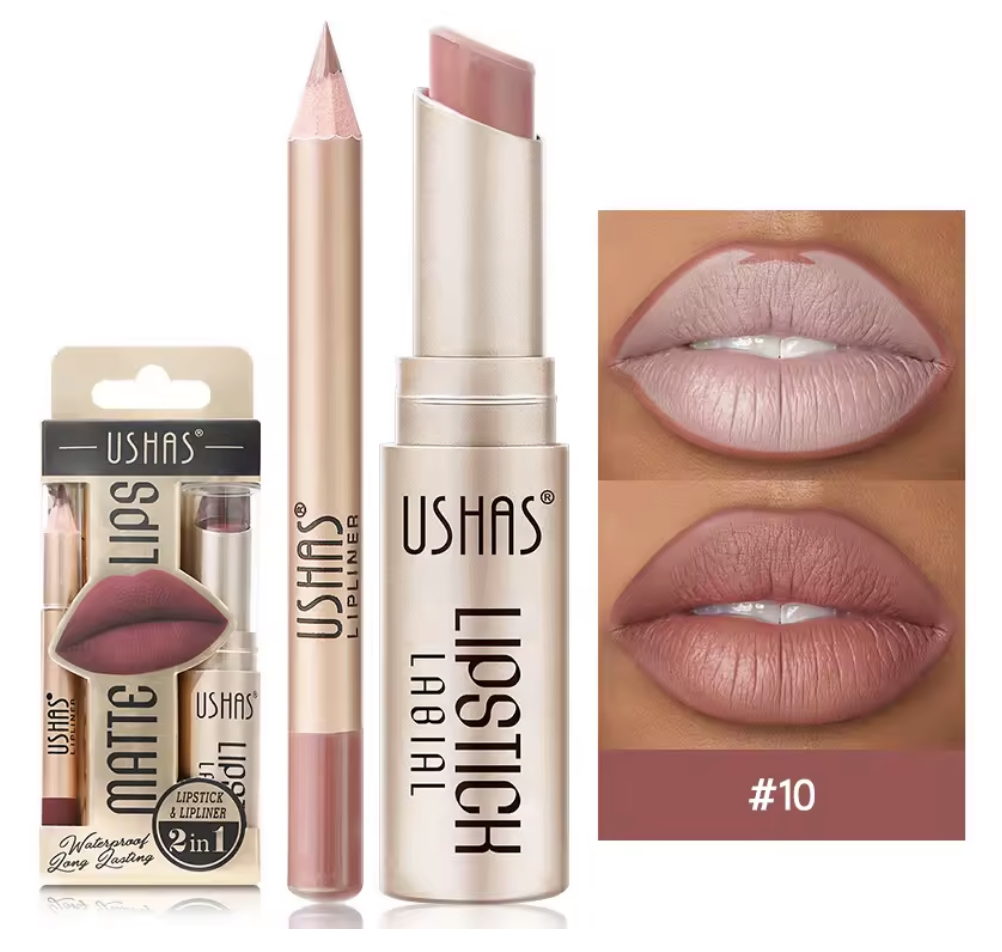 Matte Lipstick Lip Liner Set Long Lasting Waterproof Non Smudge Tint Paint Stain