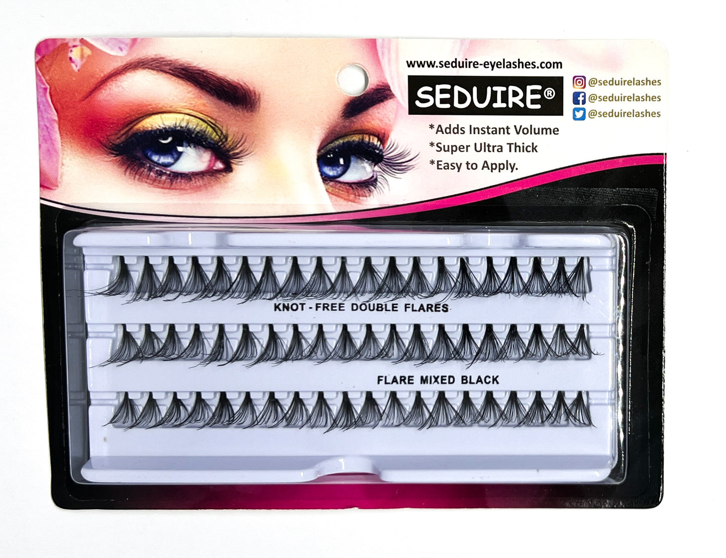 Knot Free Cluster Lashes Super Thick Volume Lashes