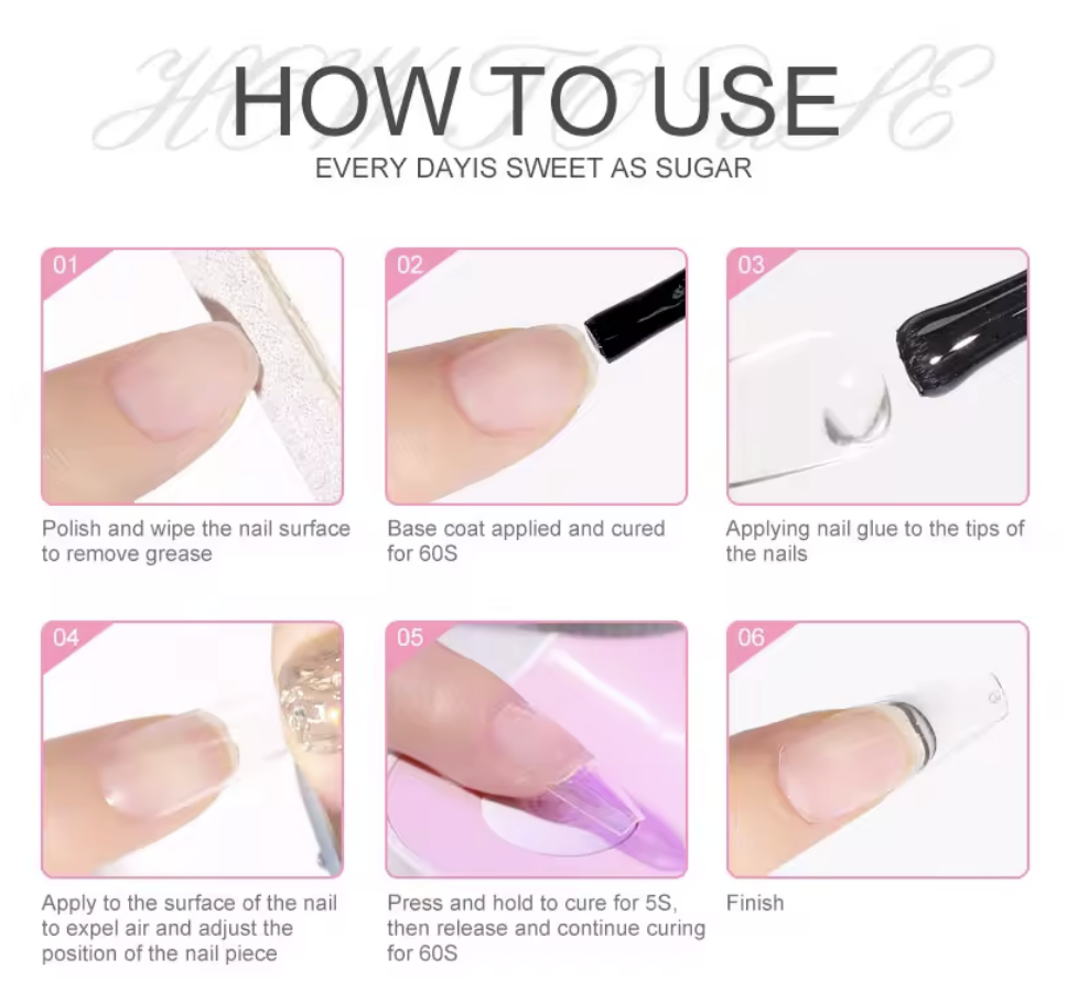 Manicure UV Led Glue Nail Gel Adhesive