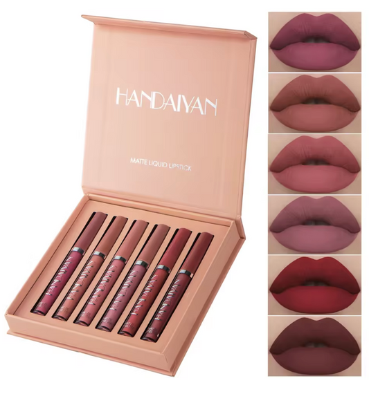 Liquid Lipstick Set Matte Velvet Waterproof Lip Gloss Long Lasting NonStick 6Pcs