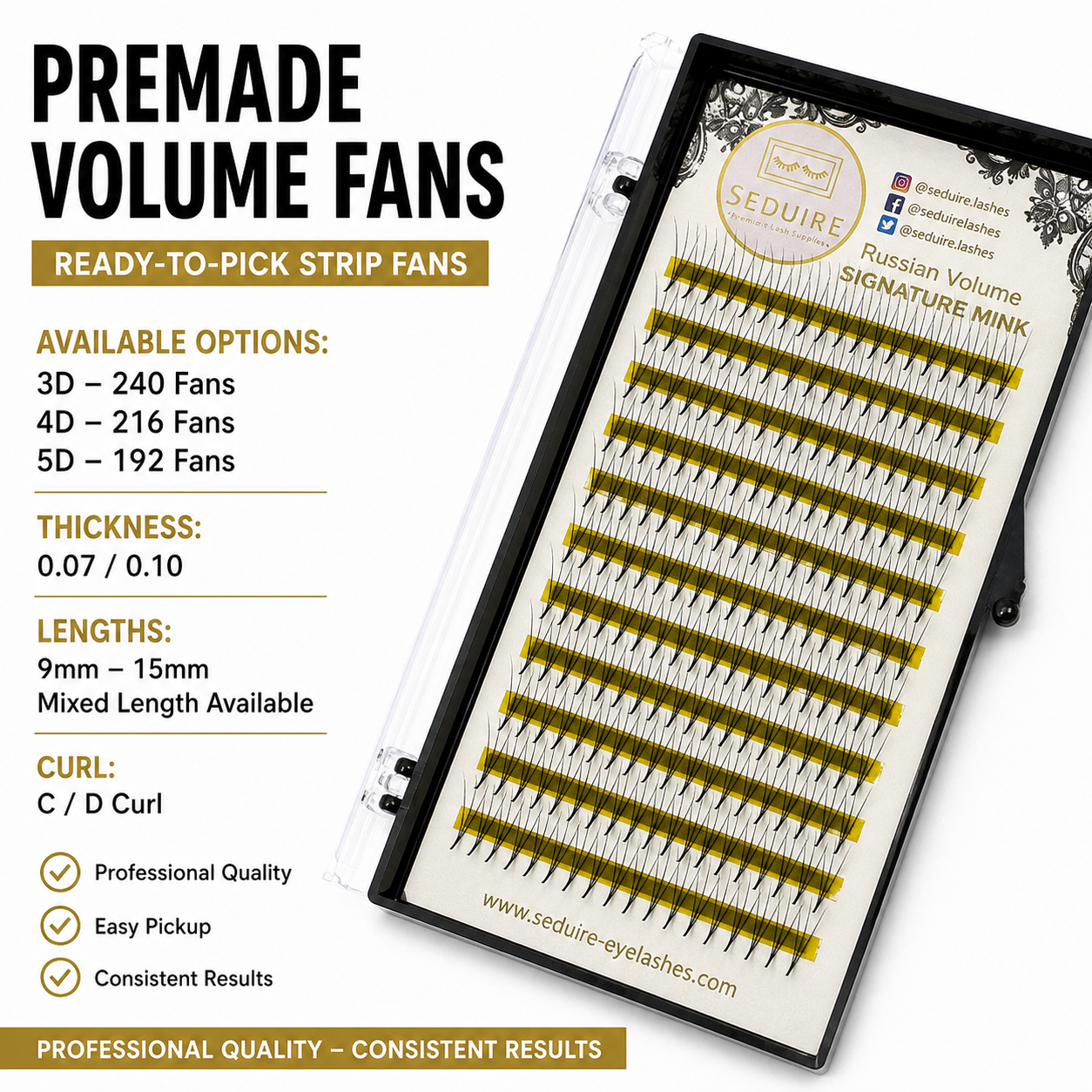 3D Premade Fans Volume Lashes 240pcs