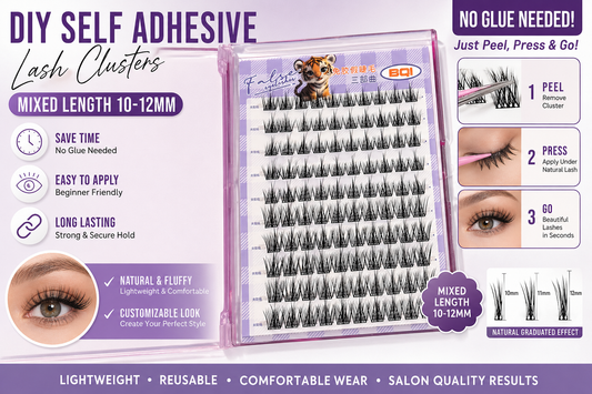 Self Adhesive Cluster Lashes DIY Press On Eyelashes