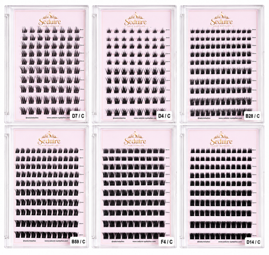 Pre Glued Cluster Lashes DIY Press On Eyelashes Self Adhesive