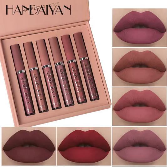 Liquid Lipstick Set Matte Velvet Waterproof Lip Gloss Long Lasting NonStick 6Pcs