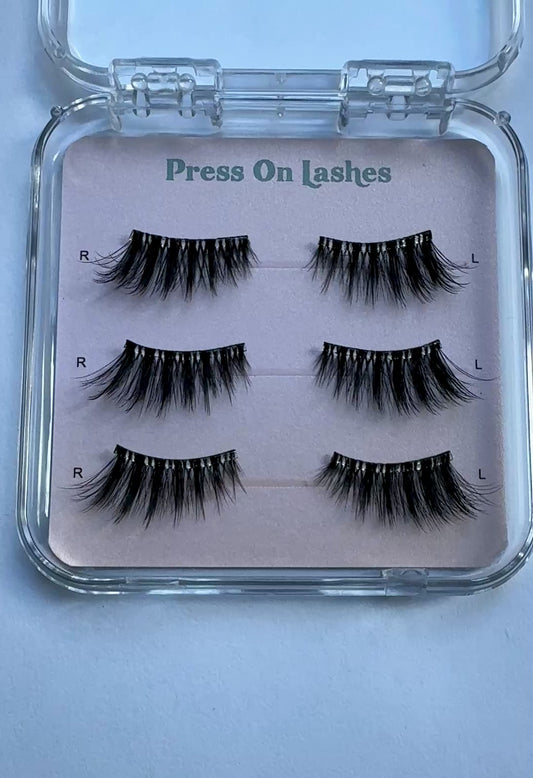 Pre-Glued Half Lashes Press-On Self Adhesive Eyelashes 3D DIY Extensions