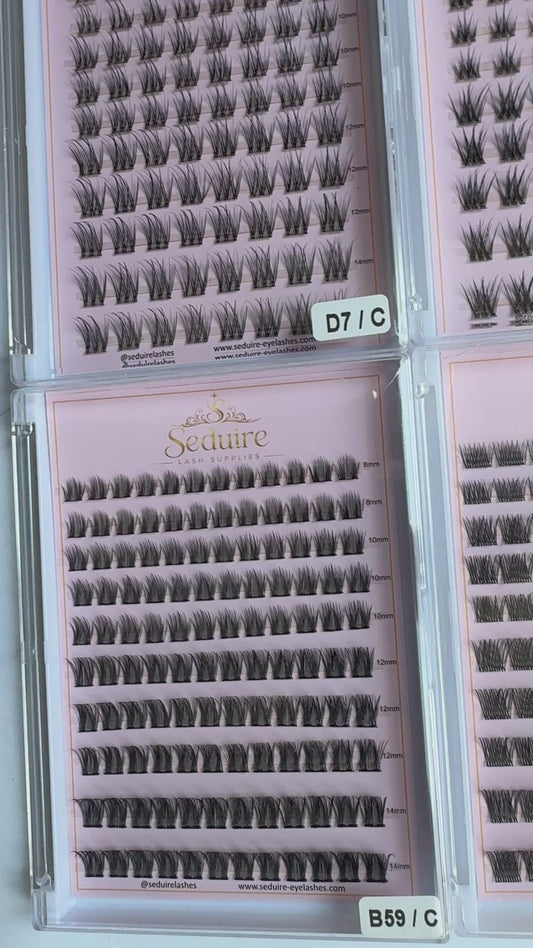 Pre Glued Cluster Lashes DIY Press On Eyelashes Self Adhesive